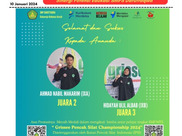 Selamat dan Sukses Juara Bela Diri