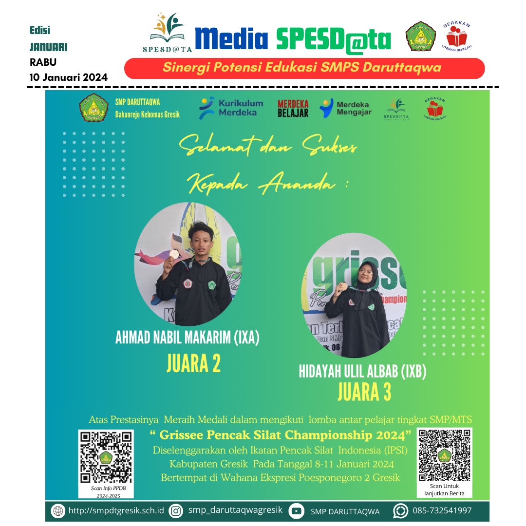 Selamat dan Sukses Juara Bela Diri