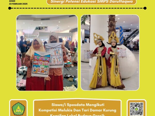 Siswi Spesdata Ikuti Kompetisi Melukis Dan Tari Damar Kurung Kearifan Lokal Budaya Gresik